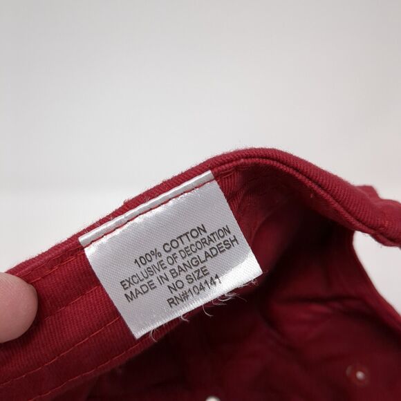 American Flag Slideback Hat Red One Size Adjustable Embroidered Patriotic Cotton - Picture 8 of 8